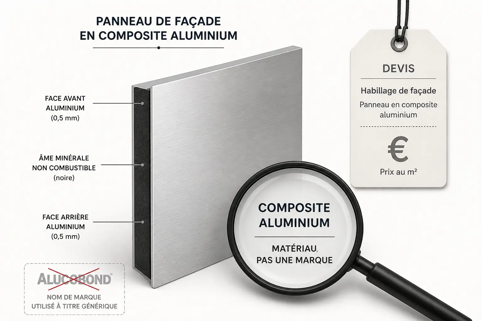 Vous lisez « ALUCOBOND » sur un devis : de quel matériau parle-t-on ?