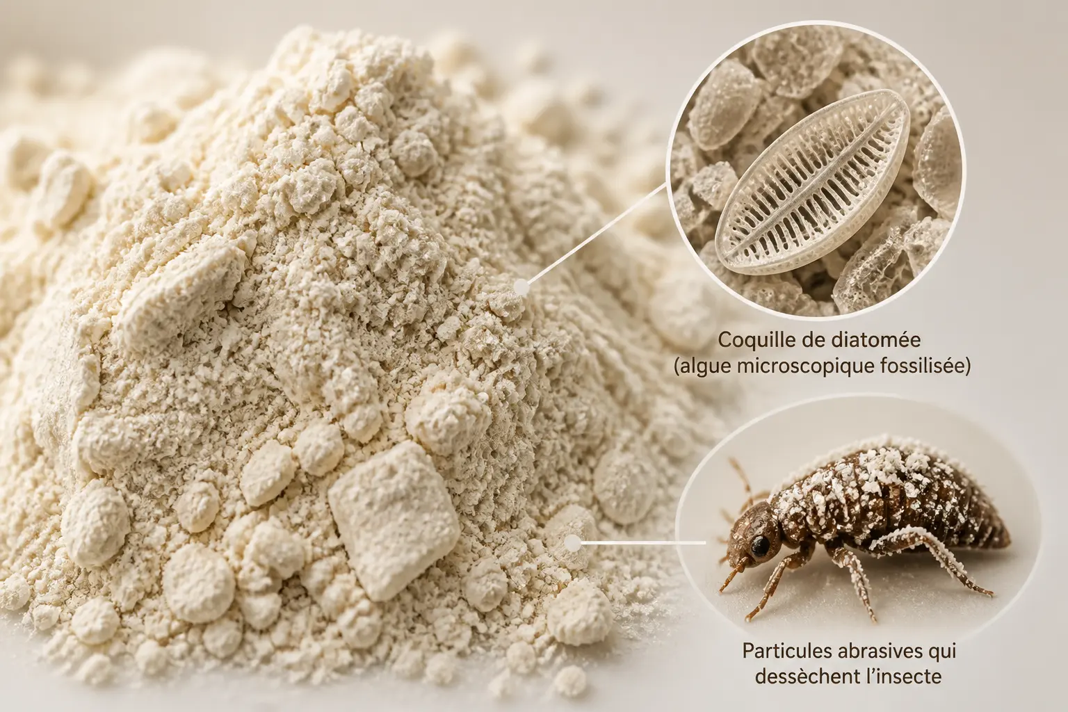 Qu’est-ce que la terre de diatomée et pourquoi cette poudre agit-elle sur les insectes ?