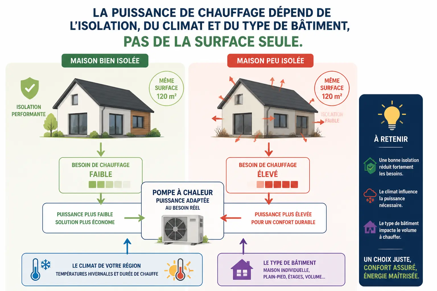 Comment choisir la bonne PAC pour votre logement sans vous tromper de puissance ?