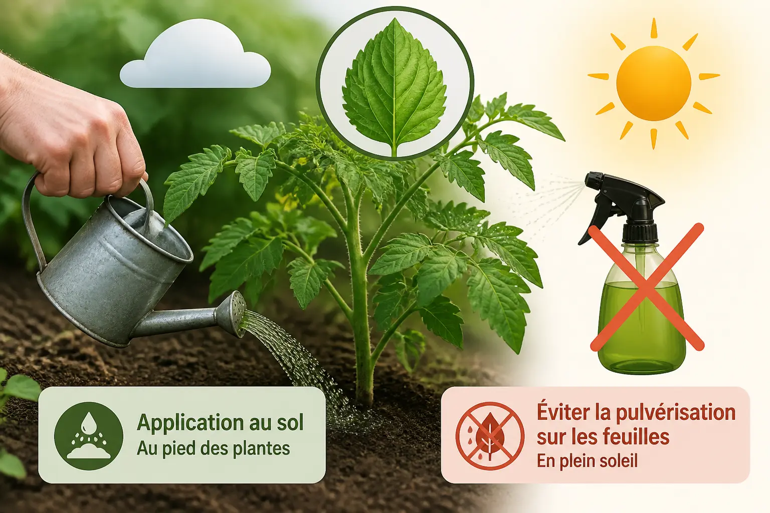 Comment l’appliquer au jardin sans brûler le feuillage ?