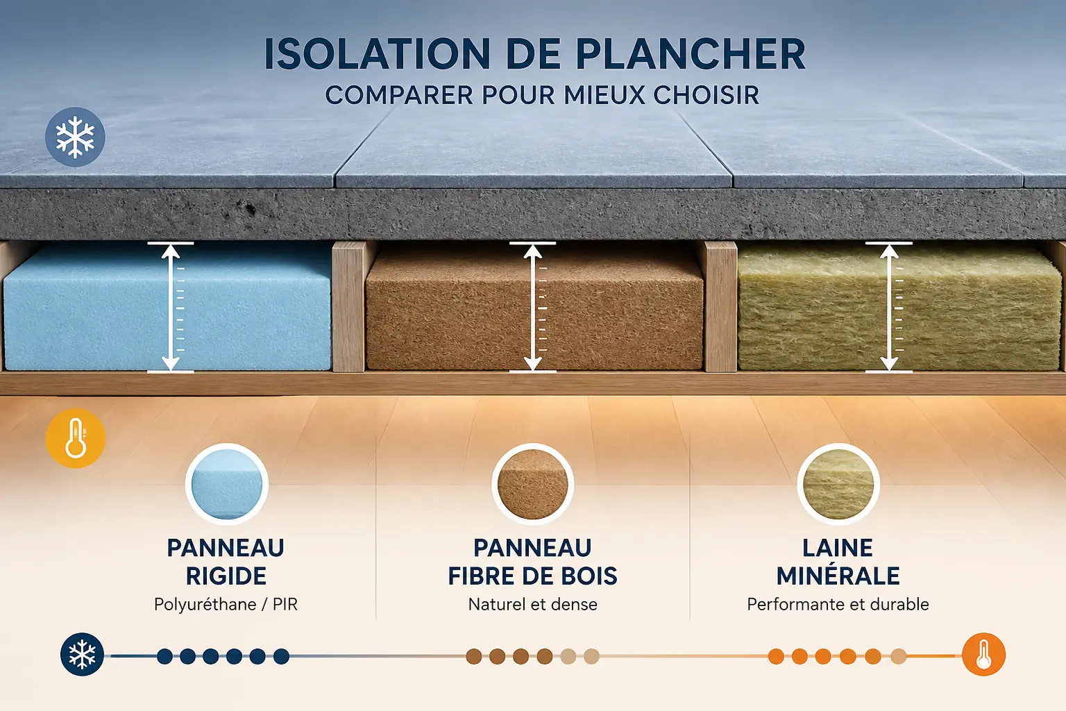 Quel isolant choisir pour le sol ? Comparatif clair des matériaux