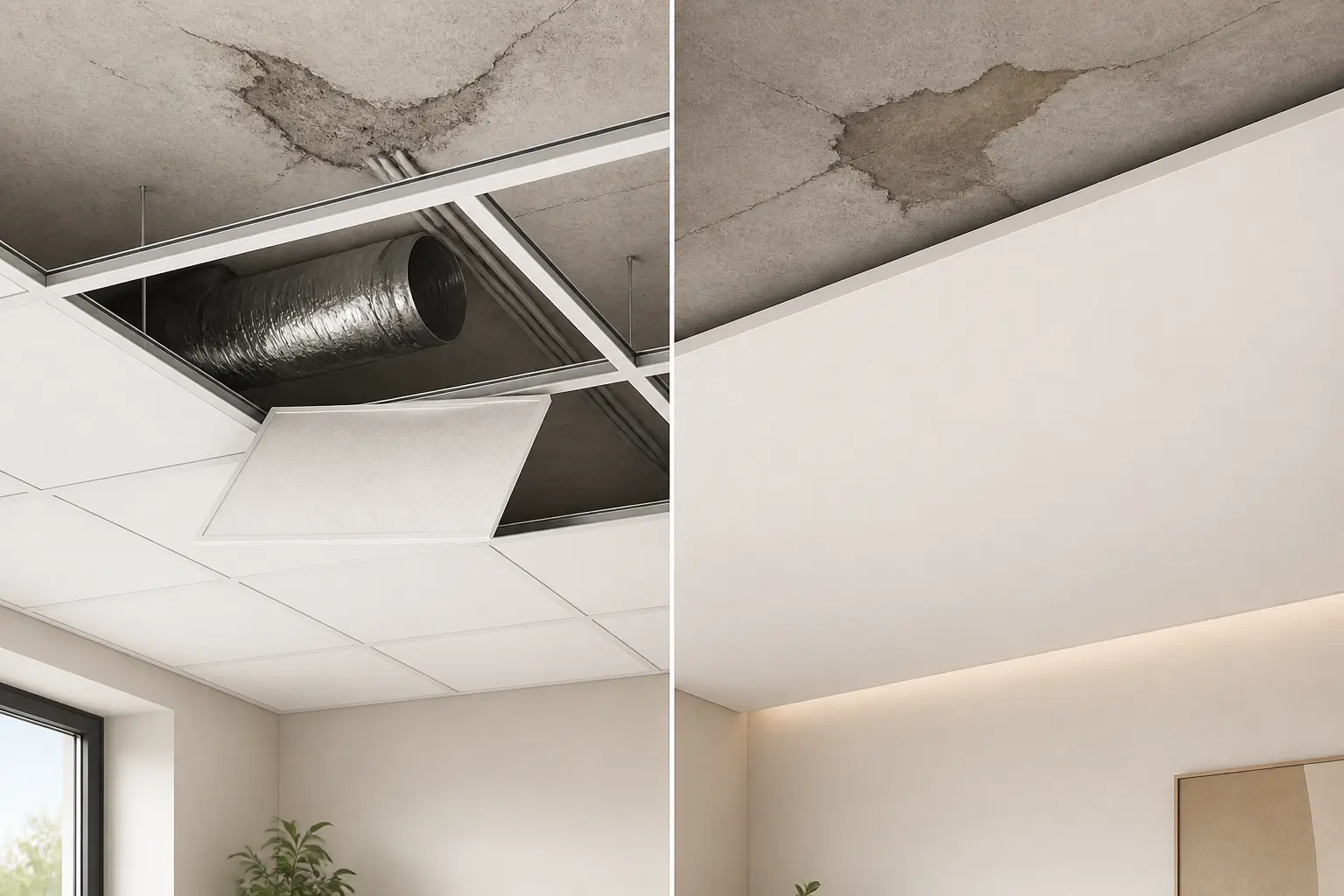 Dalles 60x60, grands formats ou plafond suspendu : qu’est-ce qui change vraiment ?