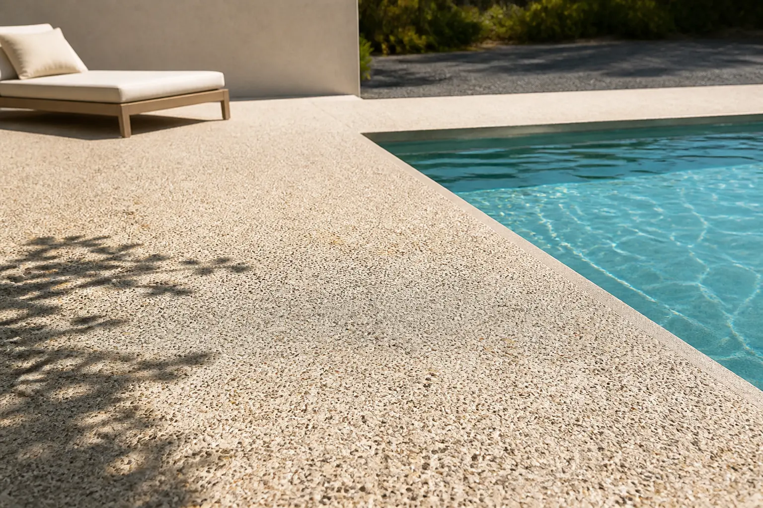 Terrasse, allée, cour, abords de piscine : où cette finition fonctionne vraiment
