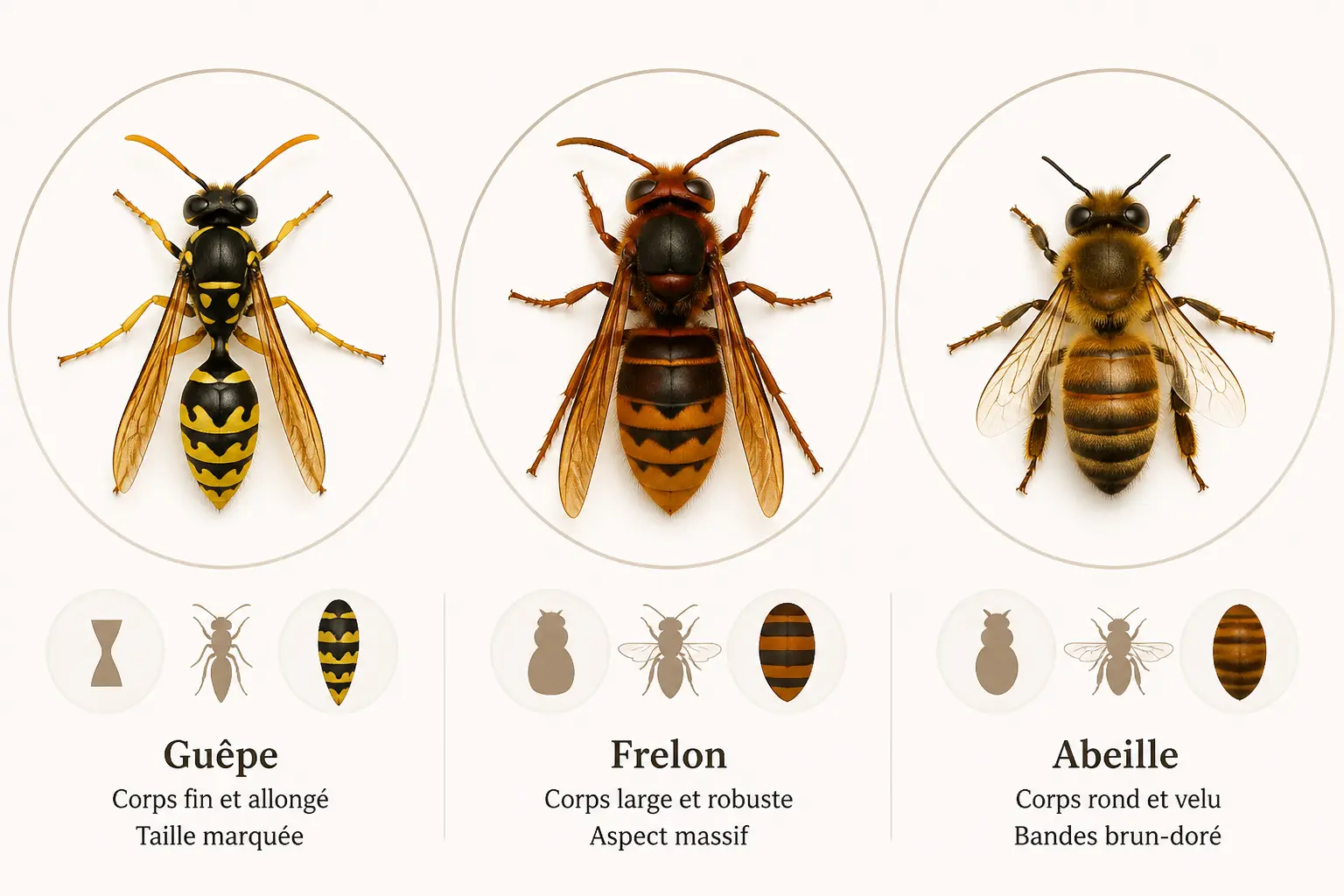 Guêpe, frelon ou abeille : éviter la mauvaise identification