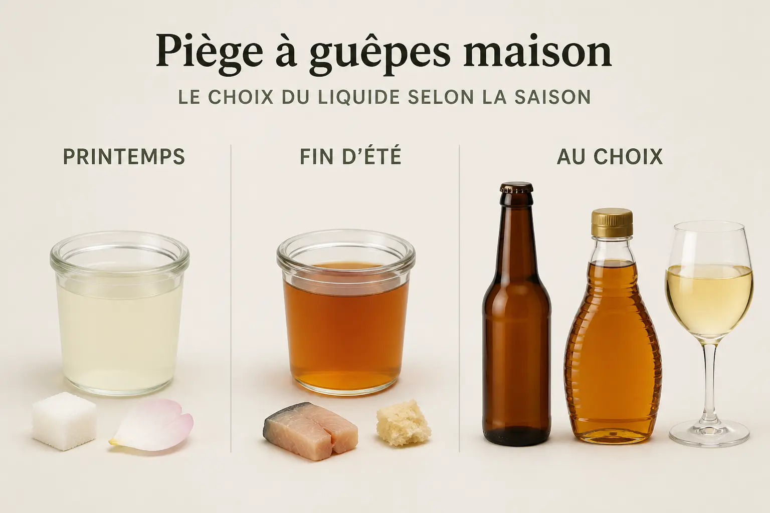 Quel liquide attractif utiliser selon la saison ?